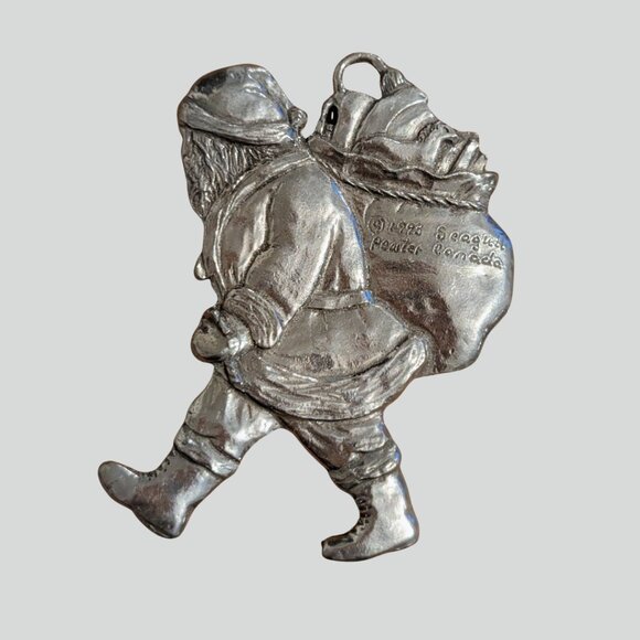 1993 Seagull Pewter “Brinks” Santa Ornament (Made in Canada) - Picture 2 of 2